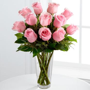 The Long Stem Pink Rose Bouquet